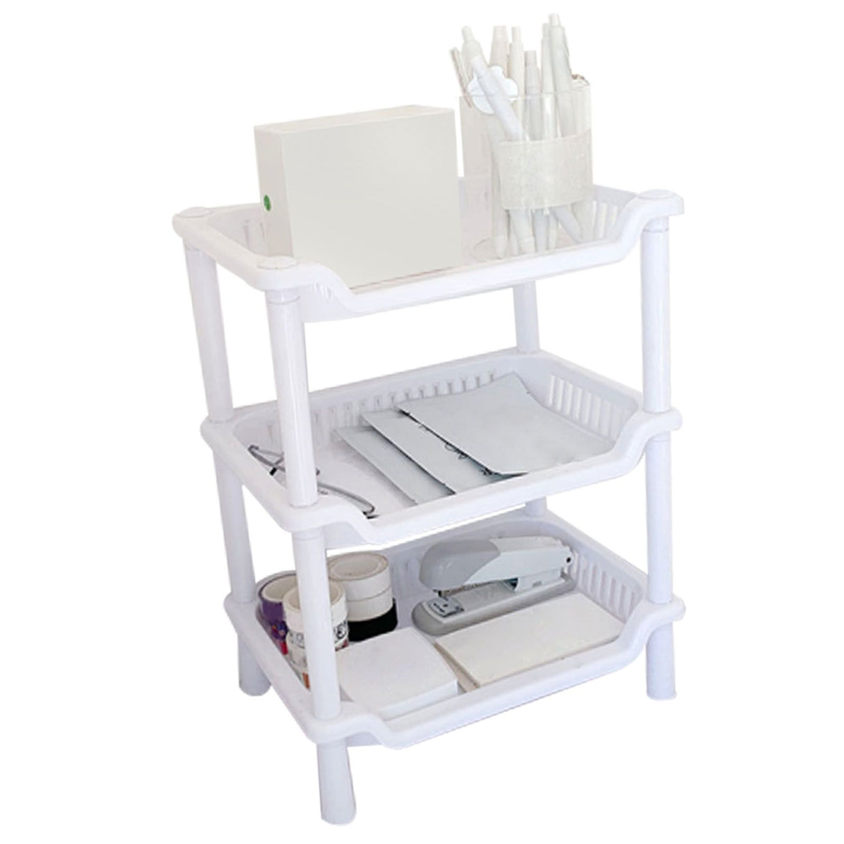 3 Tier Bathroom Countertop Organizer Detachable Multifunctional Makeup Storage Shelf Rack for Bathroom Kitchen Bedroom