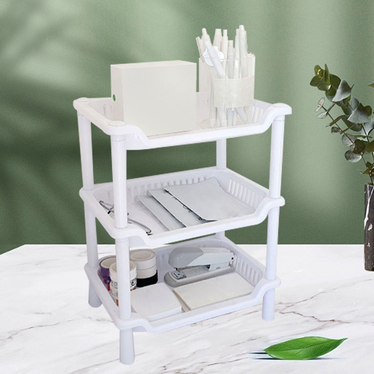 3 Tier Bathroom Countertop Organizer Detachable Multifunctional Makeup Storage Shelf Rack for Bathroom Kitchen Bedroom