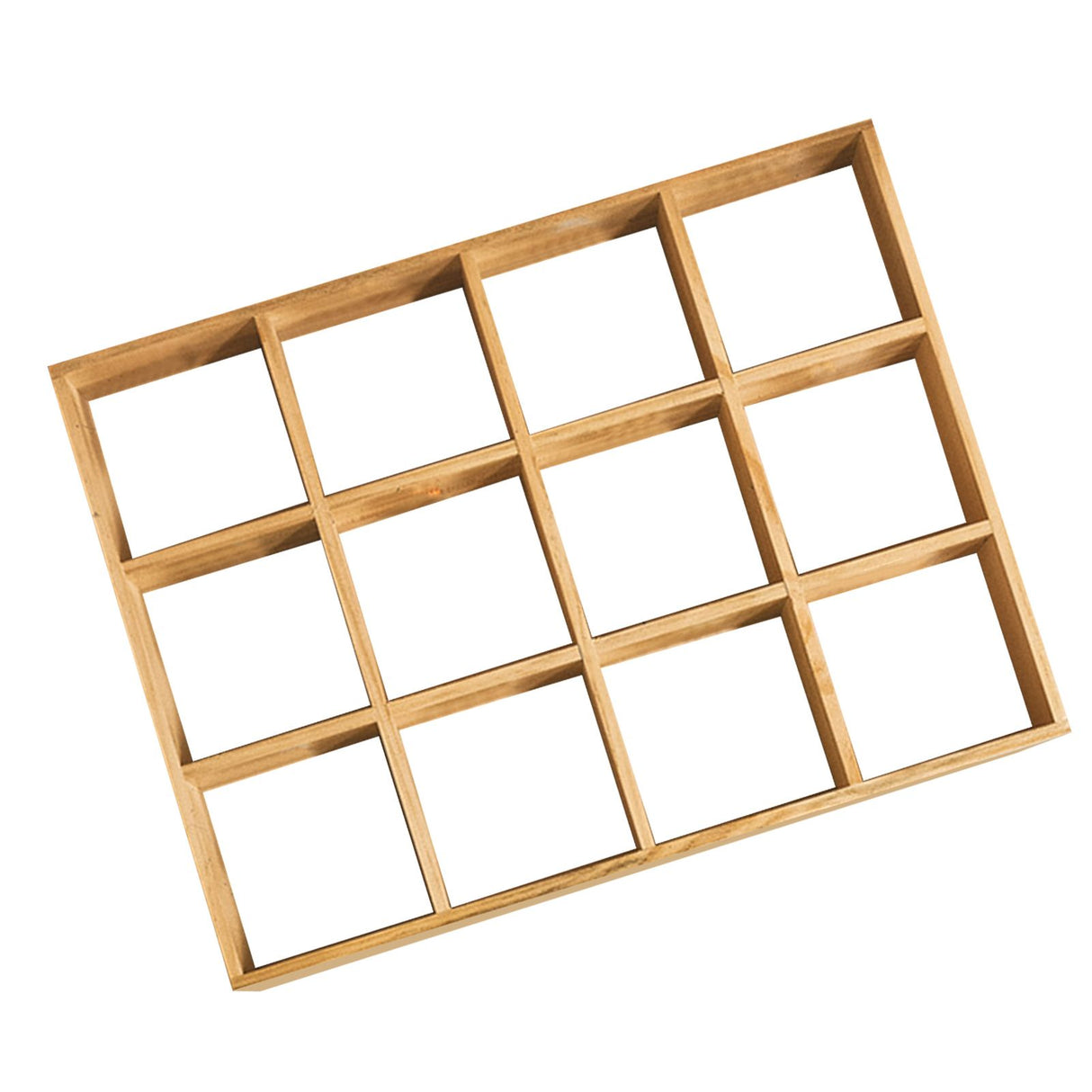 12 Grids Action Figure Wooden Storage Shelf Figure Wood Shadow Box Shelf Organizer for Bedroom Living Room Study Without Back Plate