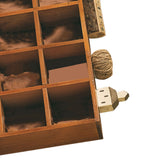 Wall Mounted Figures Display Shelves Rack Retro Wooden Figures Display Case for Home Bedroom 16 Grids