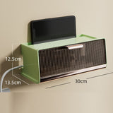 Wall Mounted WIFI Router Storage Box Great Capacity Power Strip Power Socket Cable Storage Case for Home Cyan Middle Size 30x13.5x12.5cm/11.8x5.3x4.9in - Extra Image