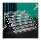 Desktop Lipstick Storage Box Plastic Transparent Makeup Storage Display Case for Perfume Nail Polish