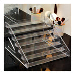 Desktop Lipstick Storage Box Plastic Transparent Makeup Storage Display Case for Perfume Nail Polish