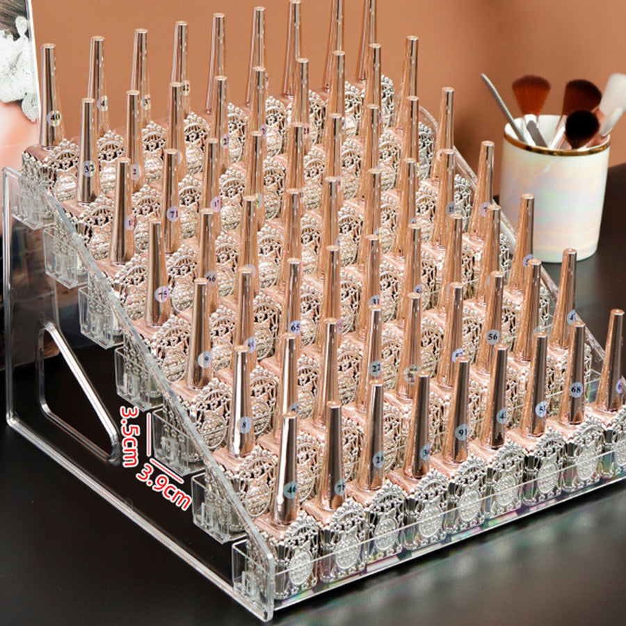 Desktop Lipstick Storage Box Plastic Transparent Makeup Storage Display Case for Perfume Nail Polish