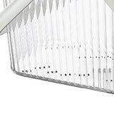 Bath Organizer Basket Stylish Clear Stripe Large Capacity Shower Storage Organizer with Handle for Bathroom White