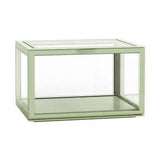 Figure Organizer Desktop Doll Acrylic Display Cabinet High Transparency Sealed Dustproof Show Case Light Green