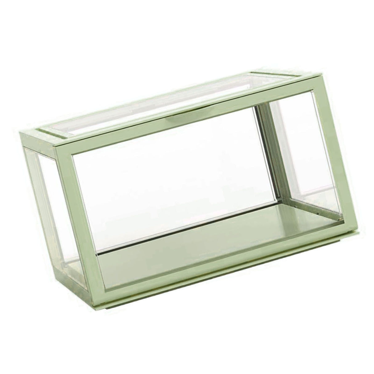 Figure Organizer Desktop Doll Acrylic Display Cabinet High Transparency Sealed Dustproof Show Case Light Green