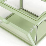 Figure Organizer Desktop Doll Acrylic Display Cabinet High Transparency Sealed Dustproof Show Case Light Green