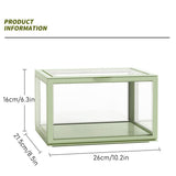 Figure Organizer Desktop Doll Acrylic Display Cabinet High Transparency Sealed Dustproof Show Case Light Green