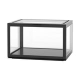 Figure Organizer Desktop Doll Acrylic Display Cabinet High Transparency Sealed Dustproof Show Case Black - Front View