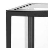 Figure Organizer Desktop Doll Acrylic Display Cabinet High Transparency Sealed Dustproof Show Case Black