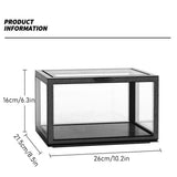 Figure Organizer Desktop Doll Acrylic Display Cabinet High Transparency Sealed Dustproof Show Case Black