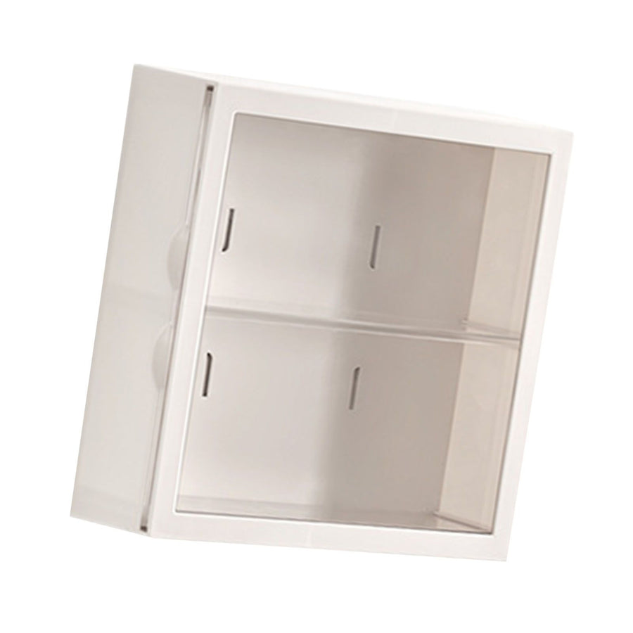 Wall Mounted Showcase Blind Box Figures Display Case Handicraft Storage Display Rack Dust Proof Doll Toy Storage Box White