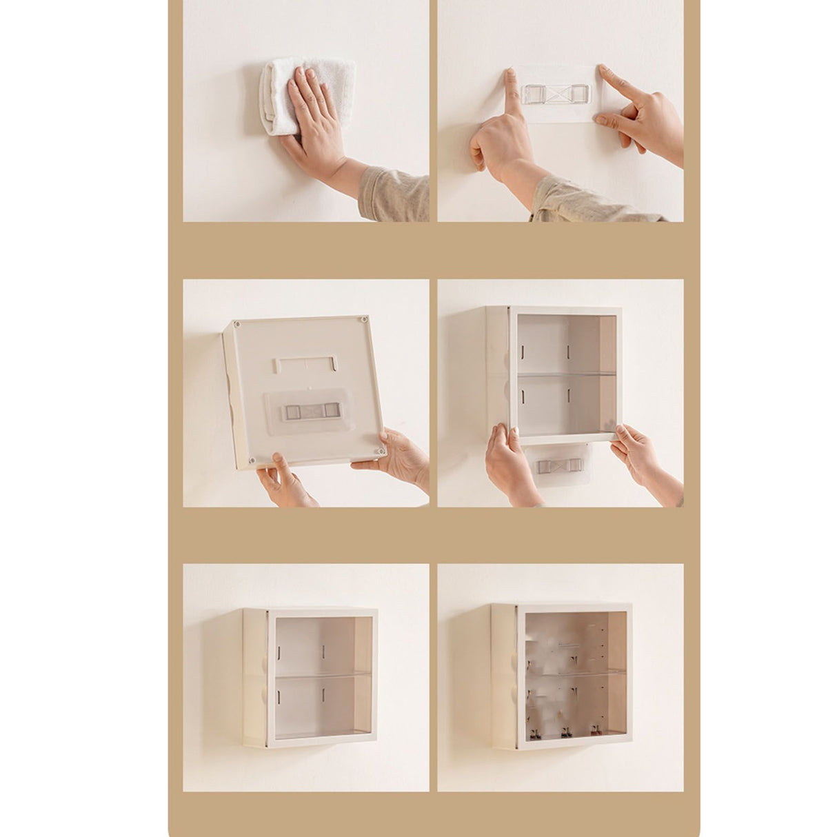 Wall Mounted Showcase Blind Box Figures Display Case Handicraft Storage Display Rack Dust Proof Doll Toy Storage Box White