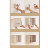 Wall Mounted Showcase Blind Box Figures Display Case Handicraft Storage Display Rack Dust Proof Doll Toy Storage Box White