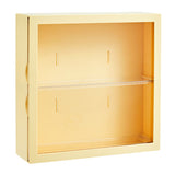 Wall Mounted Showcase Blind Box Figures Display Case Handicraft Storage Display Rack Dust Proof Doll Toy Storage Box Creamy Yellow