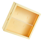 Wall Mounted Showcase Blind Box Figures Display Case Handicraft Storage Display Rack Dust Proof Doll Toy Storage Box Creamy Yellow - Top-Down View