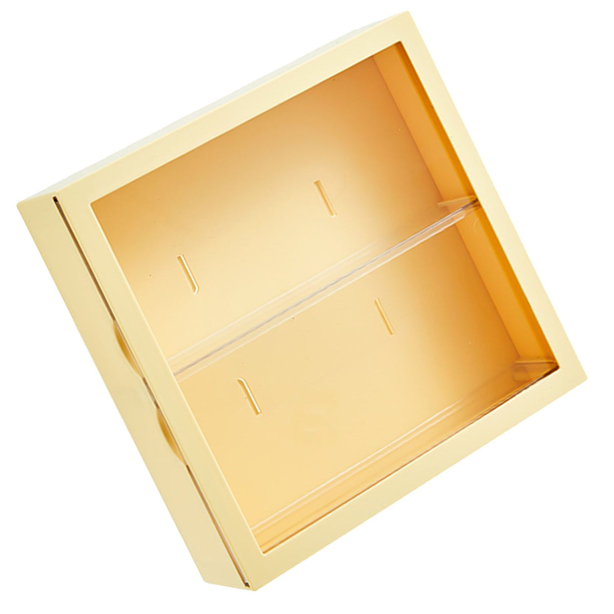 Wall Mounted Showcase Blind Box Figures Display Case Handicraft Storage Display Rack Dust Proof Doll Toy Storage Box Creamy Yellow