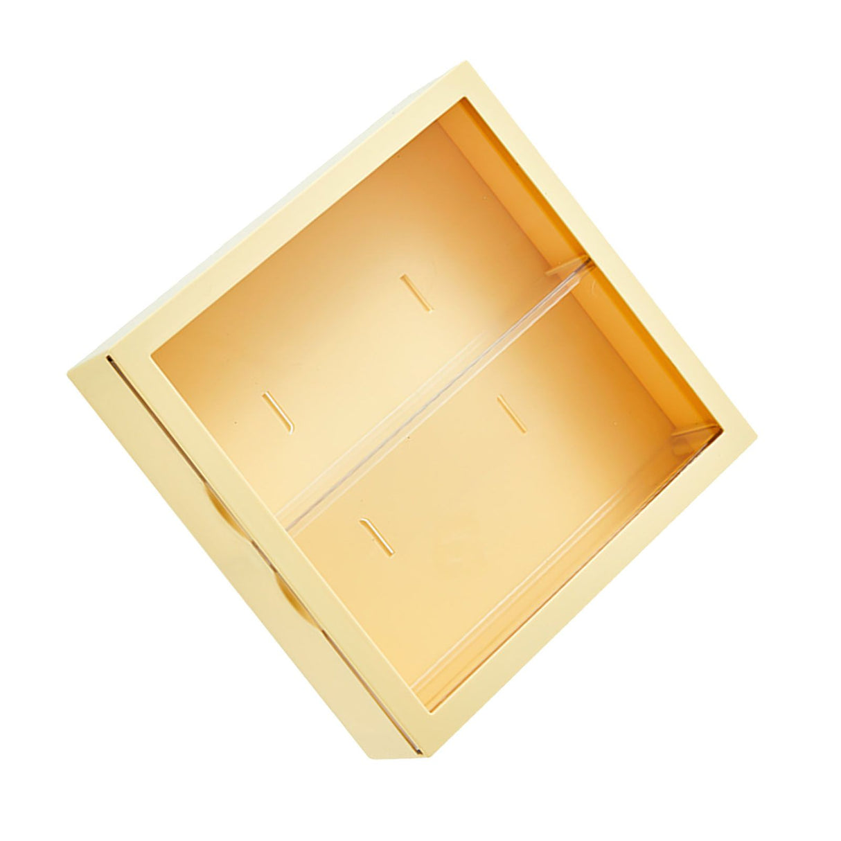 Wall Mounted Showcase Blind Box Figures Display Case Handicraft Storage Display Rack Dust Proof Doll Toy Storage Box Creamy Yellow
