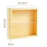 Wall Mounted Showcase Blind Box Figures Display Case Handicraft Storage Display Rack Dust Proof Doll Toy Storage Box Creamy Yellow - Extra Image