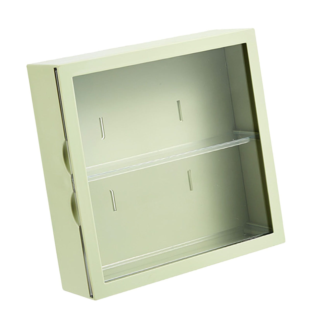 Wall Mounted Showcase Blind Box Figures Display Case Handicraft Storage Display Rack Dust Proof Doll Toy Storage Box Avocado Green