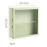Wall Mounted Showcase Blind Box Figures Display Case Handicraft Storage Display Rack Dust Proof Doll Toy Storage Box Avocado Green