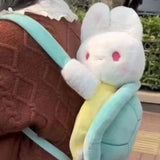 Rabbit Turtle Plush Backpack PP Cotton Short Plush Cartoon Perfect Detail Animal Cartoon Backpack for Girls
