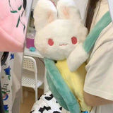 Rabbit Turtle Plush Backpack PP Cotton Short Plush Cartoon Perfect Detail Animal Cartoon Backpack for Girls