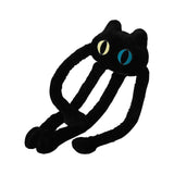 Long Legged Octopus Doll Long Legs and Feet Fine Stitching Plush Long Legs Toy for Men Women Black Cat - Front View