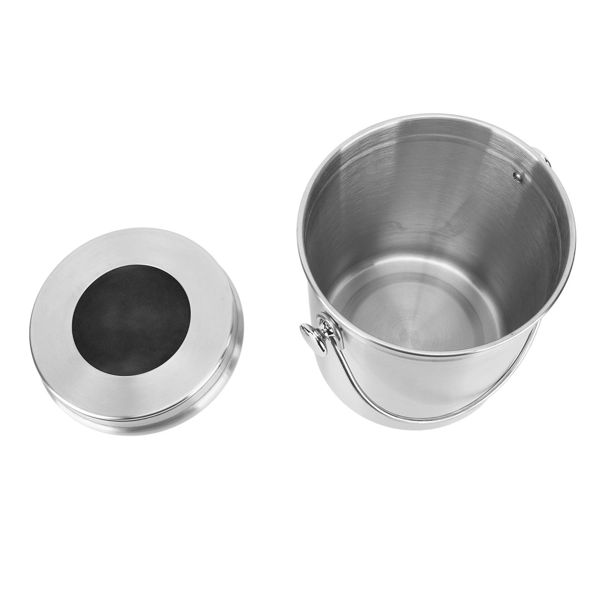 Countertop Compost Bin Round Stainless Steel Remove Odors Composting Bin with Carbon Filters for Kitchen Countertop