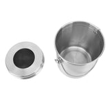 Countertop Compost Bin Round Stainless Steel Remove Odors Composting Bin with Carbon Filters for Kitchen Countertop - Low Angle