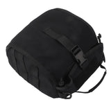 Outdoor Helmet Bag Nylon Waterproof Motorcycle Bike Bicycle Helmet Bag for Camping Hiking Black - Low Angle