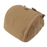 Outdoor Helmet Bag Nylon Waterproof Motorcycle Bike Bicycle Helmet Bag for Camping Hiking Khaki - 45-Degree Angle