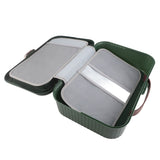 Multifunctional Document Storage Box Large Capacity Two Layer Liner Home Certificate Organizer Blackish Green - 45-Degree Angle