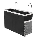 Bedside Storage Basket Hook Hanging Canvas Bag Rail Organization Shelf for Dormitory Office Living Room