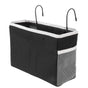 Bedside Storage Basket Hook Hanging Canvas Bag Rail Organization Shelf for Dormitory Office Living Room