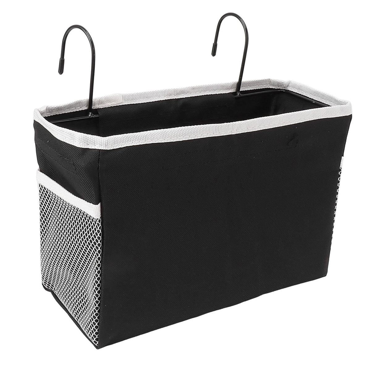 Bedside Storage Basket Hook Hanging Canvas Bag Rail Organization Shelf for Dormitory Office Living Room