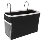 Bedside Storage Basket Hook Hanging Canvas Bag Rail Organization Shelf for Dormitory Office Living Room