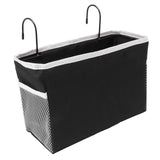 Bedside Storage Basket Hook Hanging Canvas Bag Rail Organization Shelf for Dormitory Office Living Room