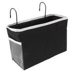 Bedside Storage Basket Hook Hanging Canvas Bag Rail Organization Shelf for Dormitory Office Living Room