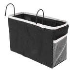 Bedside Storage Basket Hook Hanging Canvas Bag Rail Organization Shelf for Dormitory Office Living Room