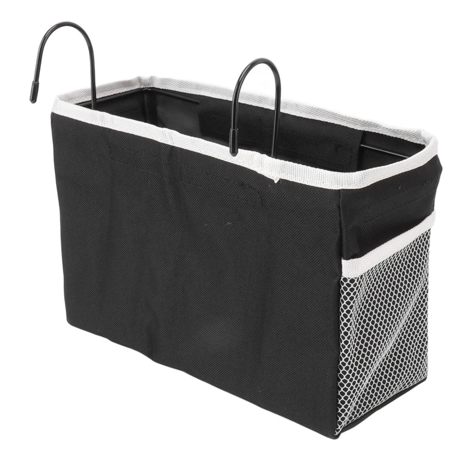 Bedside Storage Basket Hook Hanging Canvas Bag Rail Organization Shelf for Dormitory Office Living Room