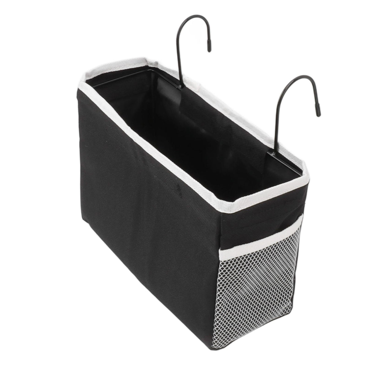 Bedside Storage Basket Hook Hanging Canvas Bag Rail Organization Shelf for Dormitory Office Living Room