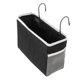Bedside Storage Basket Hook Hanging Canvas Bag Rail Organization Shelf for Dormitory Office Living Room - Close-Up Angle