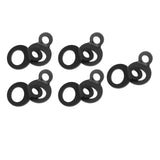 10PCS O Type Anchor Hooks Black Stainless Steel Tie Down Strapping Rings for Trailer Bike Truck - Front View