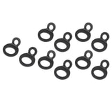 10PCS O Type Anchor Hooks Black Stainless Steel Tie Down Strapping Rings for Trailer Bike Truck - Top-Down View
