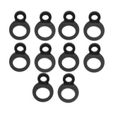 10PCS O Type Anchor Hooks Black Stainless Steel Tie Down Strapping Rings for Trailer Bike Truck - 45-Degree Angle