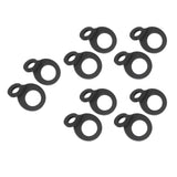 10PCS O Type Anchor Hooks Black Stainless Steel Tie Down Strapping Rings for Trailer Bike Truck - Close-Up Angle