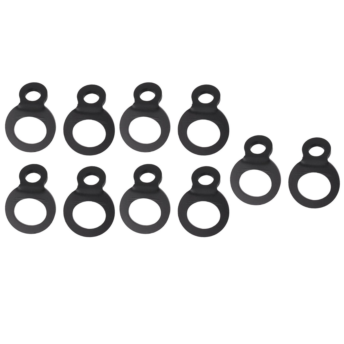 10PCS O Type Anchor Hooks Black Stainless Steel Tie Down Strapping Rings for Trailer Bike Truck