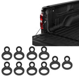 10PCS O Type Anchor Hooks Black Stainless Steel Tie Down Strapping Rings for Trailer Bike Truck - Extra Image